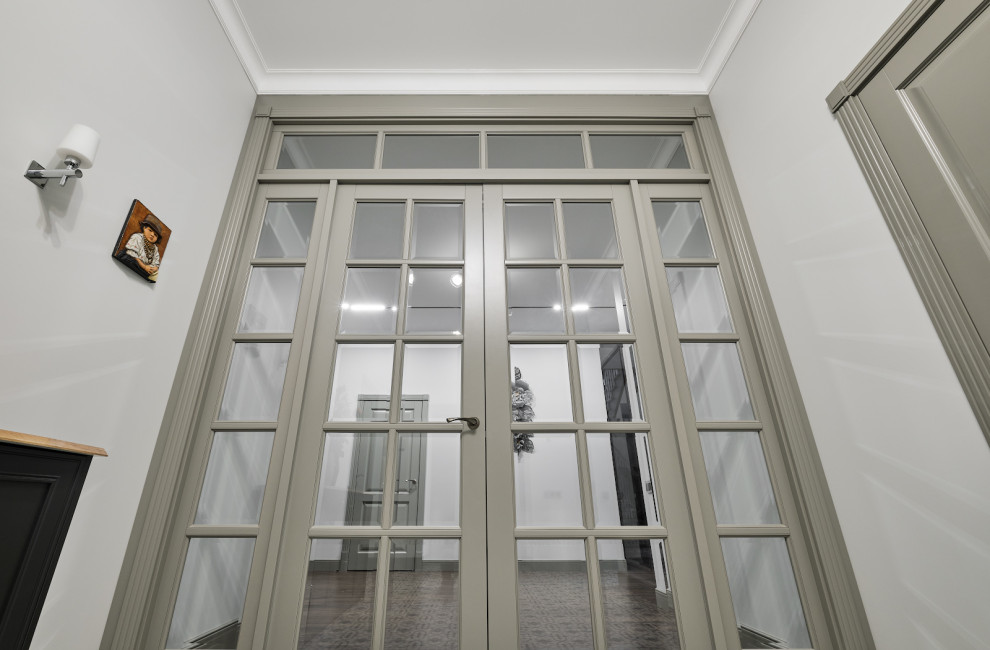 Кантри Ral 7030 в интерьере дома