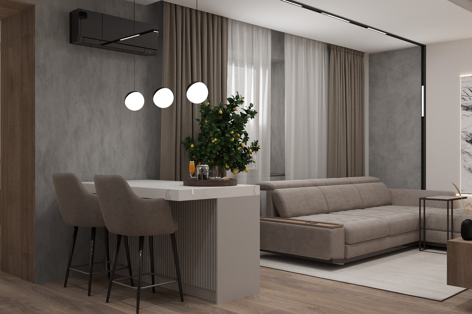 Лаконичный минимализм для молодой семьи