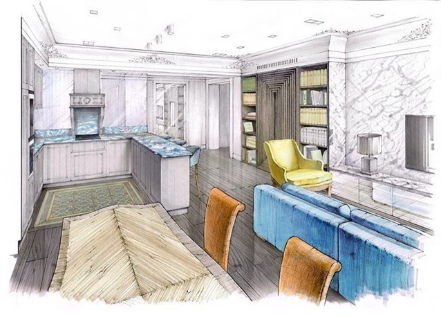 Эскизная подача интерьера для ивентеров, дизайнеров и архитекторов