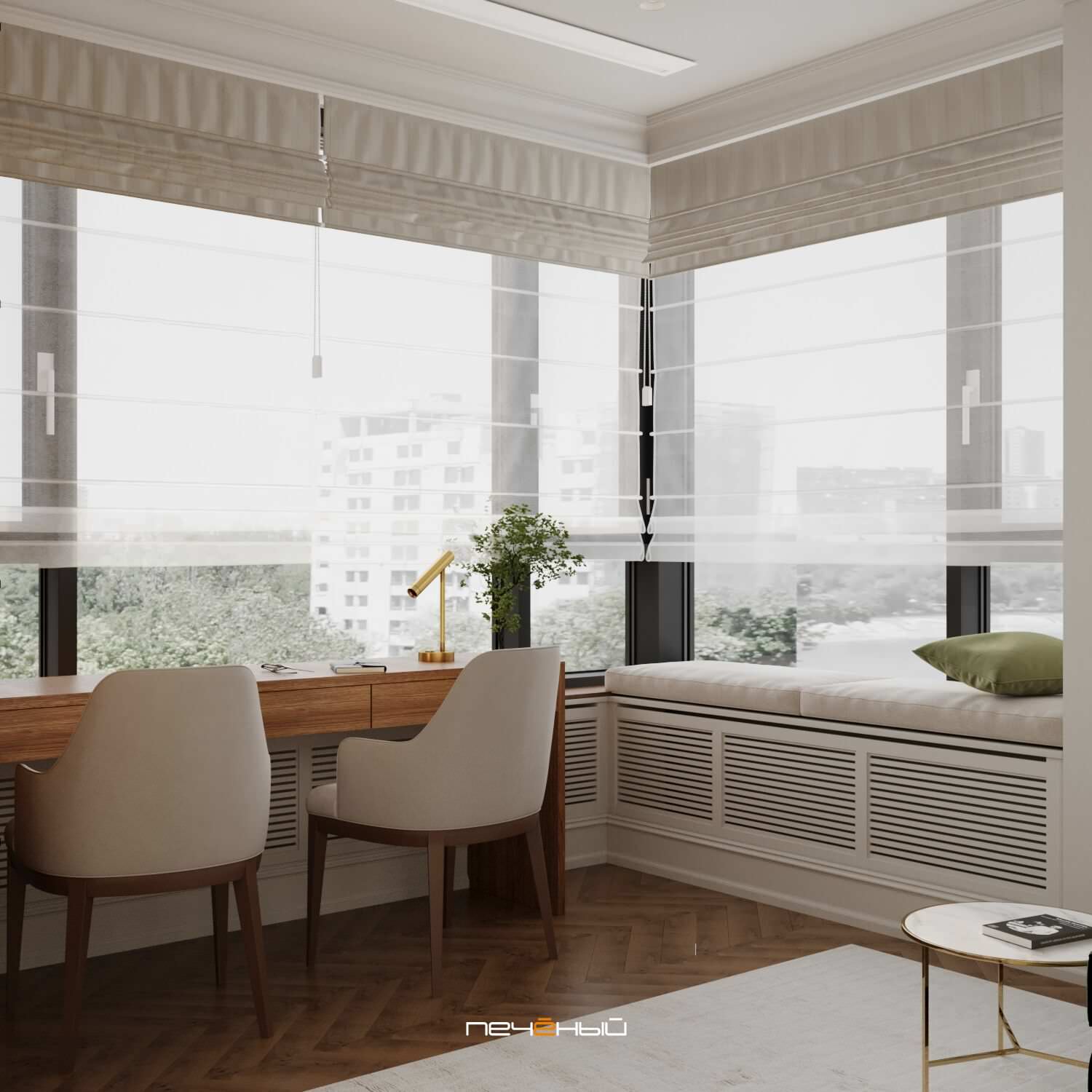 2024 Дизайн 4-комн. квартиры в стиле эклектика, 151 м², Москва, ЖК Кверкус