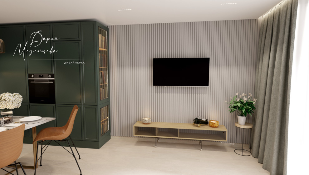 Кухня-студия 25кв.м