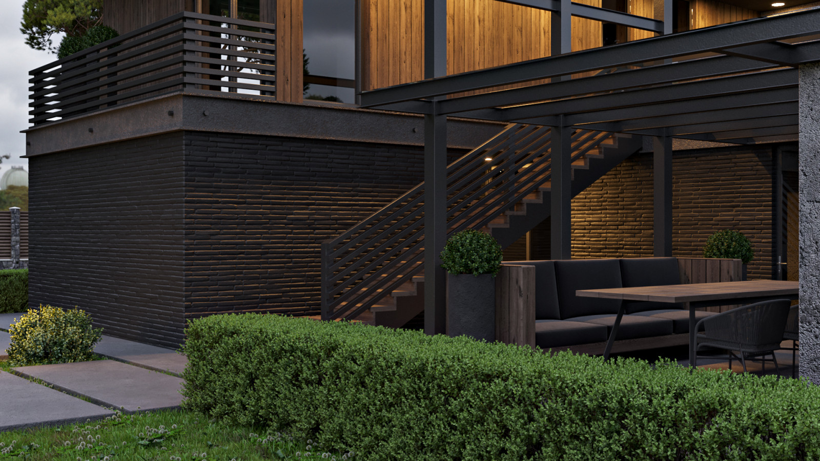 Дача с сауной и террасой