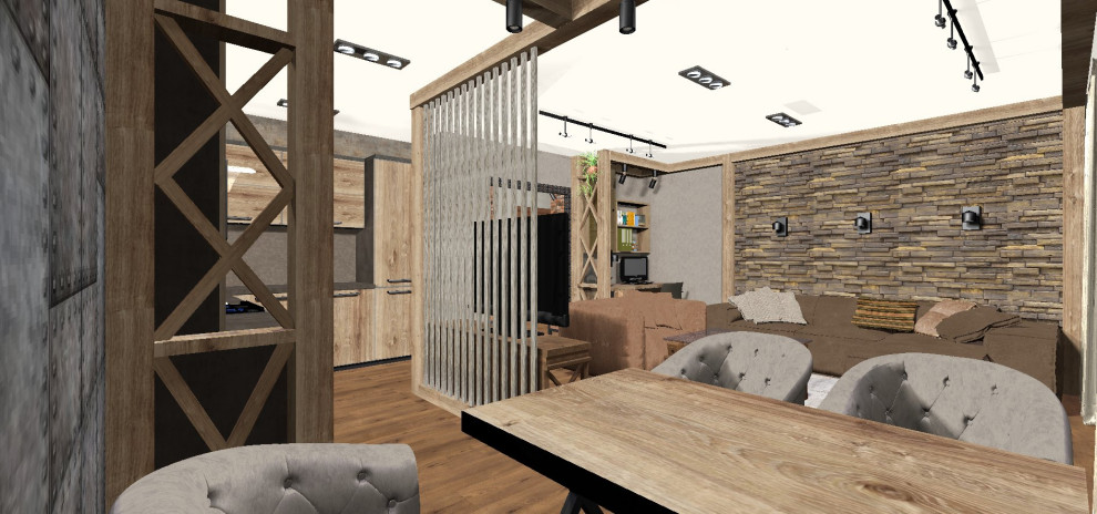 Лофт в гостиной