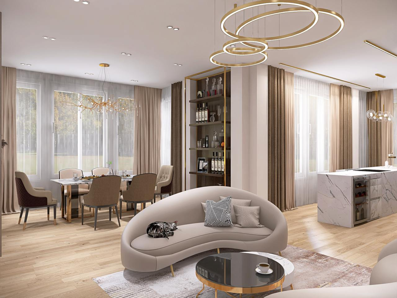 Загородный дом - первый этаж