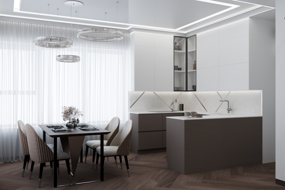 Кухня-гостиная для студии NEFORMAT г.Екатеринбург