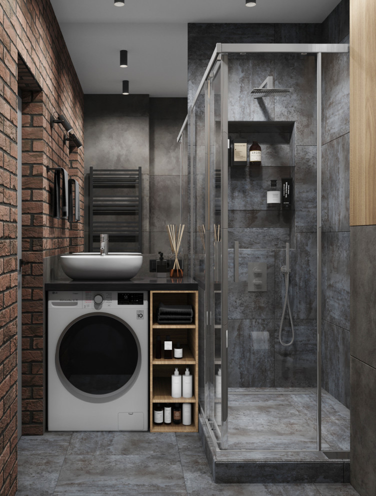 Студия в тёмных тонах для молодого человека