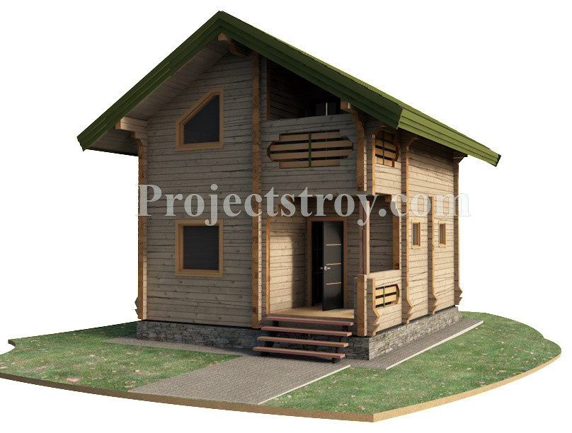 Проект бани из бруса 150 мм - 6.6 х 5.5 м