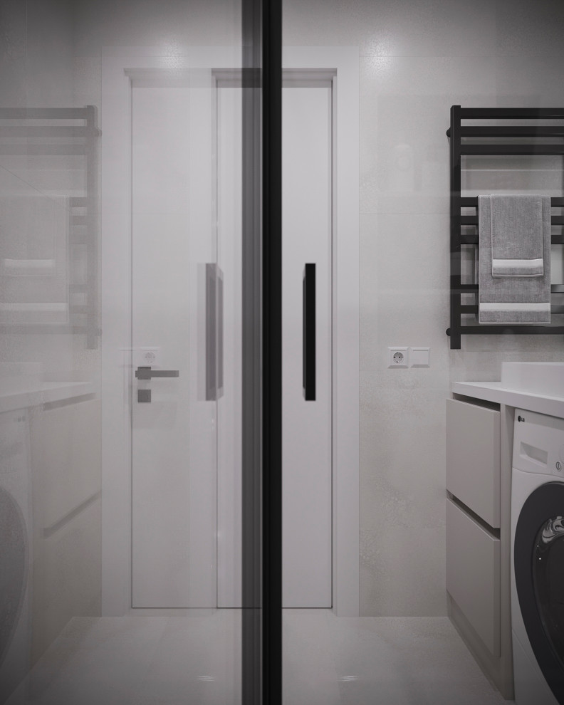 Дизайн интерьера санузла в частном доме.