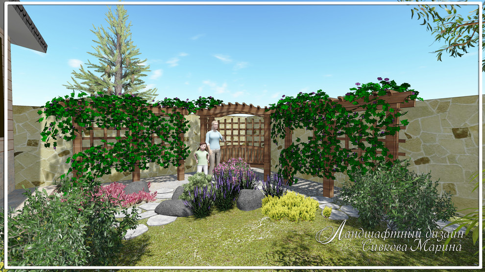 Маленький дворик в средиземноморском стиле