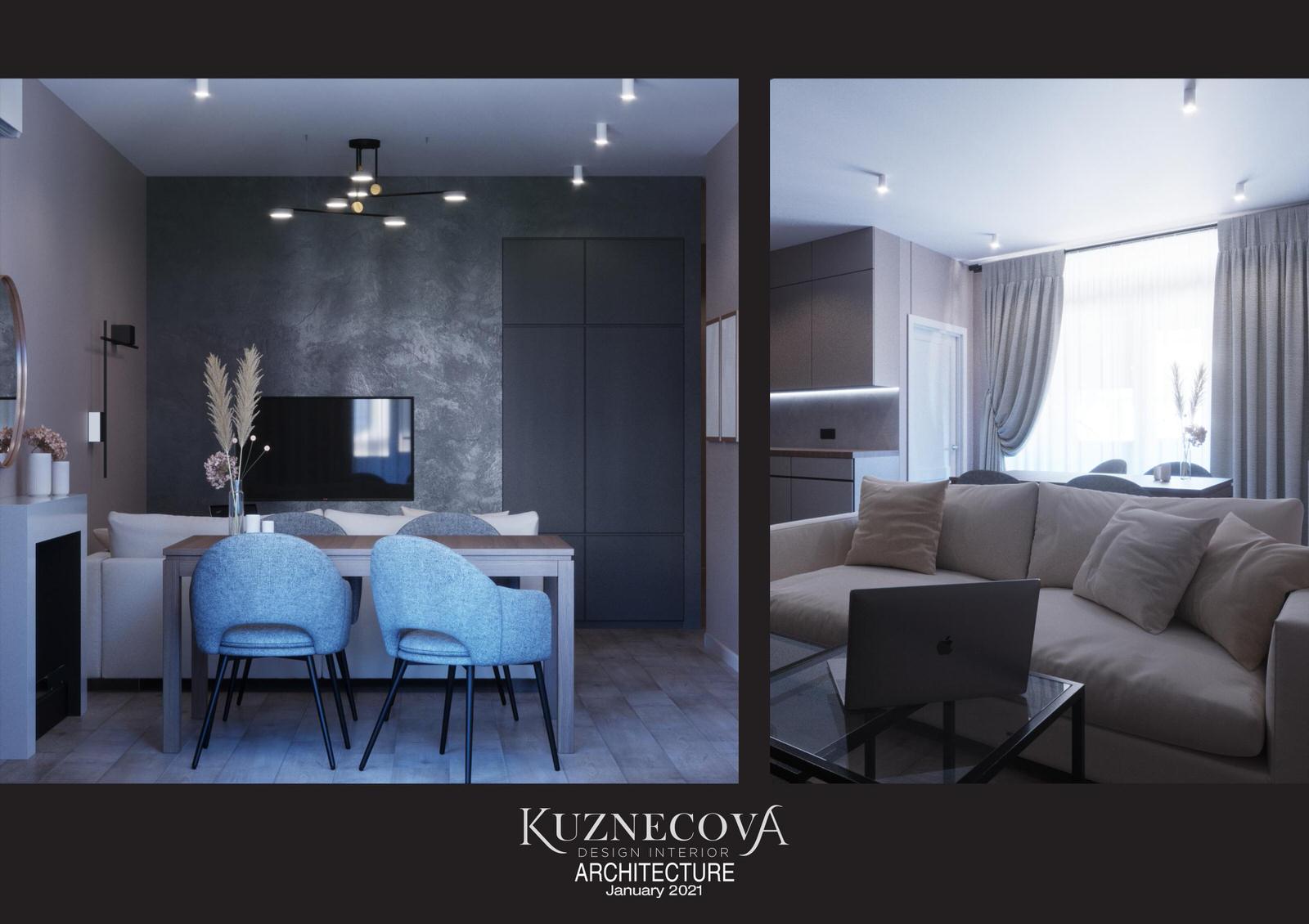 Гостиная-кухня 25,26 м²