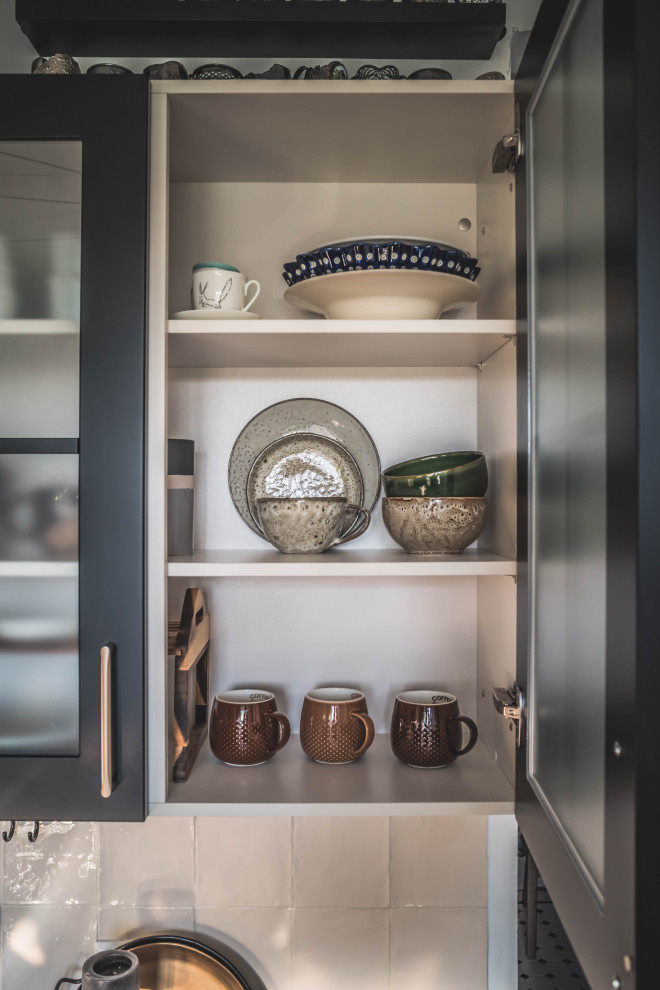 Небольшая стильная кухня в Москве, проект салона Kitchen Concept