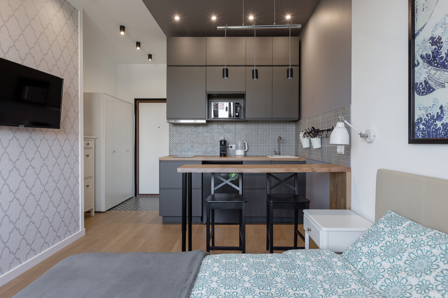 Черно-белый интерьер