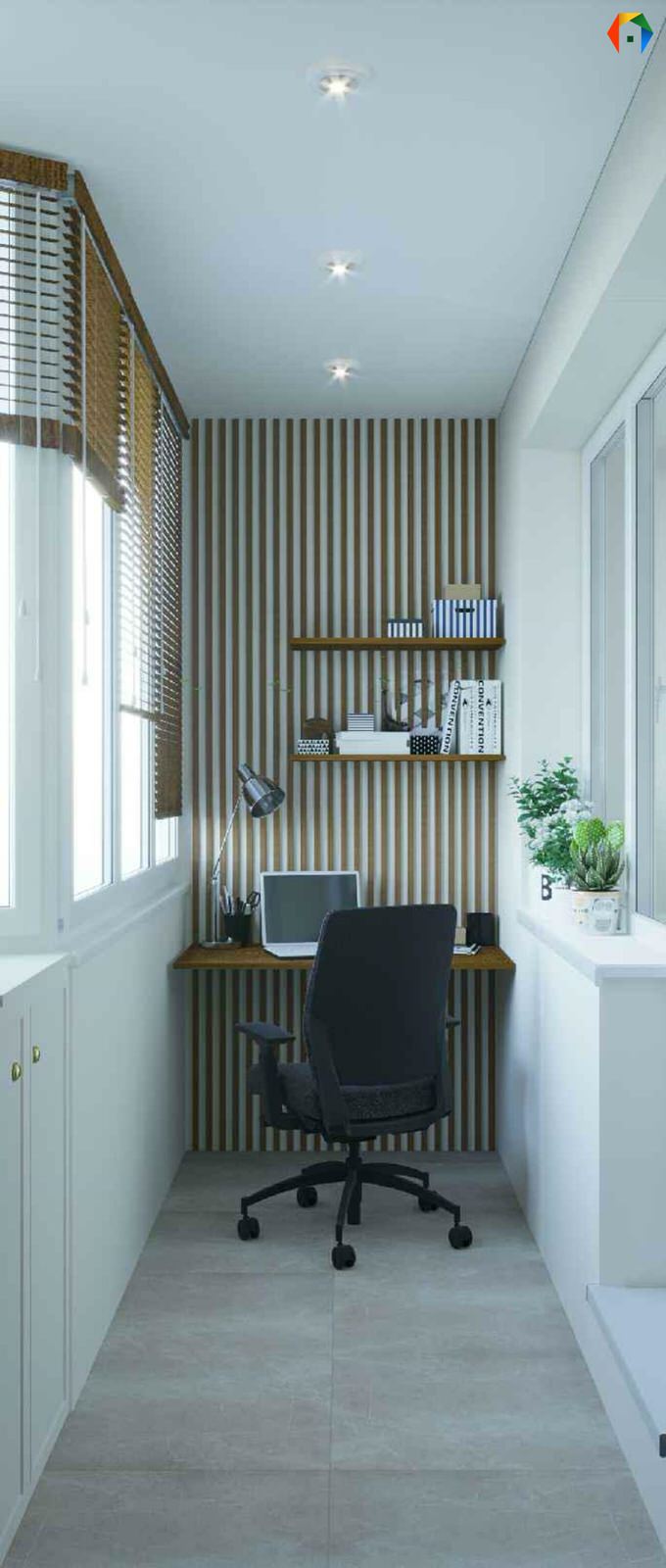 Дизайн трешки в песочных тонах