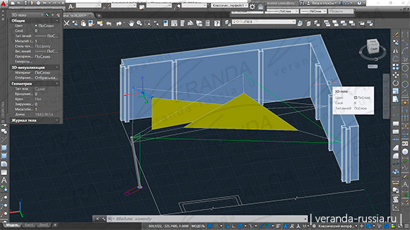 Стильный навес для летней террасы с бассейном