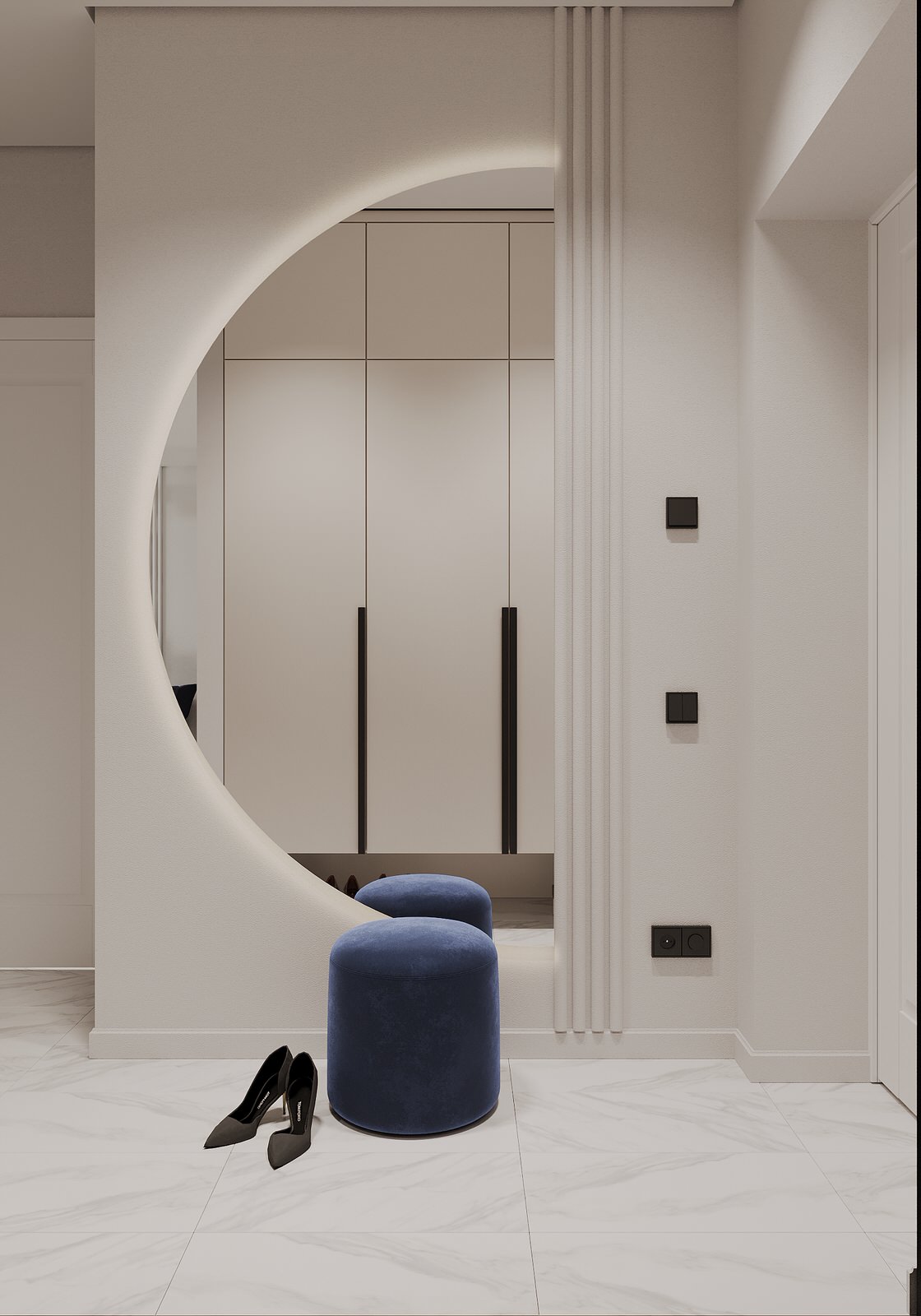 Прихожая для квартиры 61 кв м