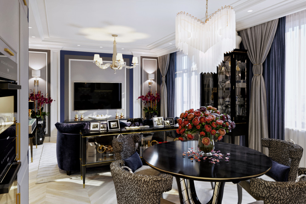 ЖК Крылатский, гостиная-столовая