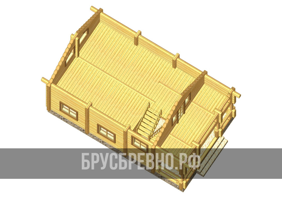 Проект 563 Баня 6х10 бревно 200