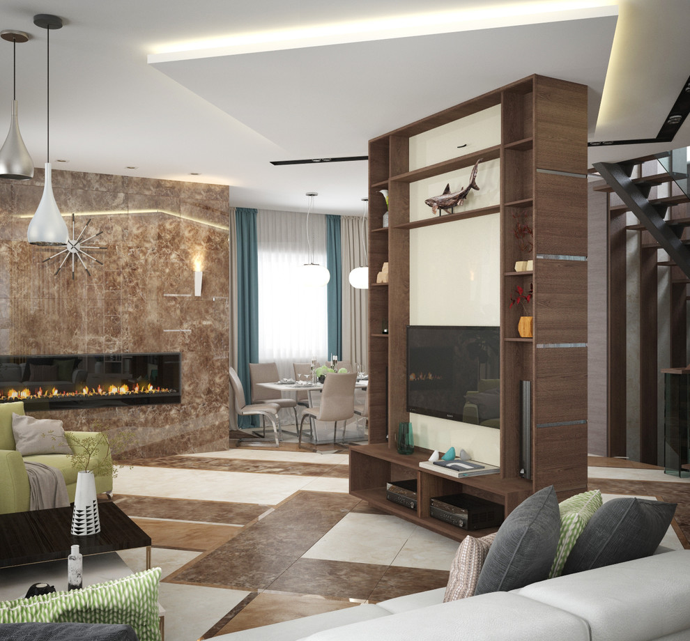 вид на камин