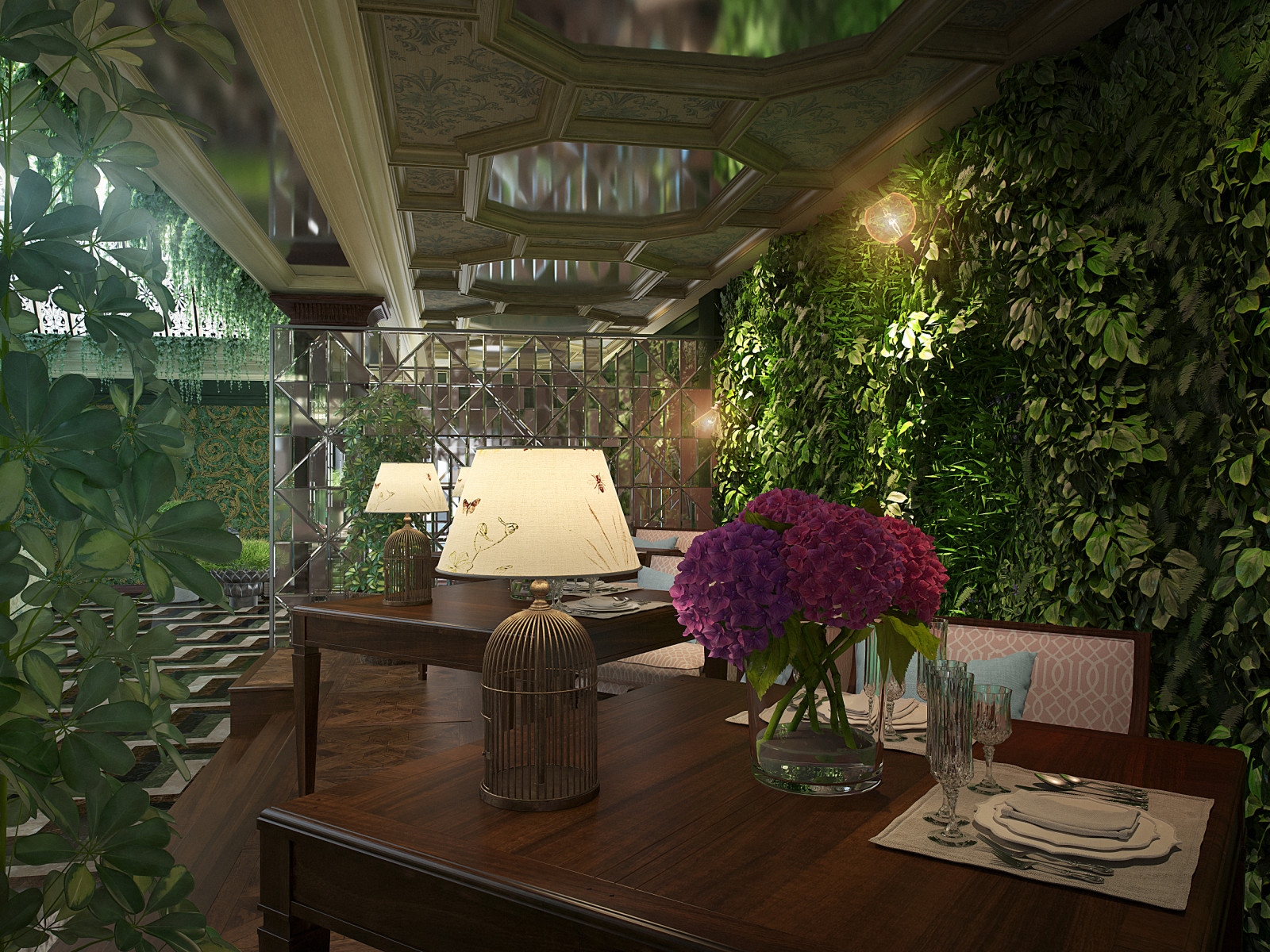 Музыкальный ресторан-оранжерея