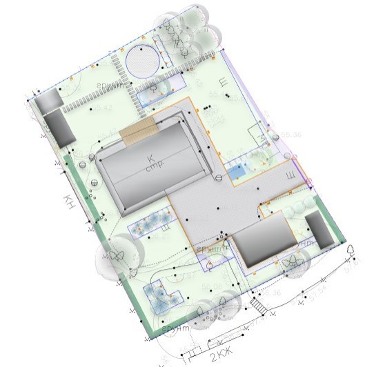 Обложка проекта: Участок на берегу реки для сезонного проживания семьи с деться