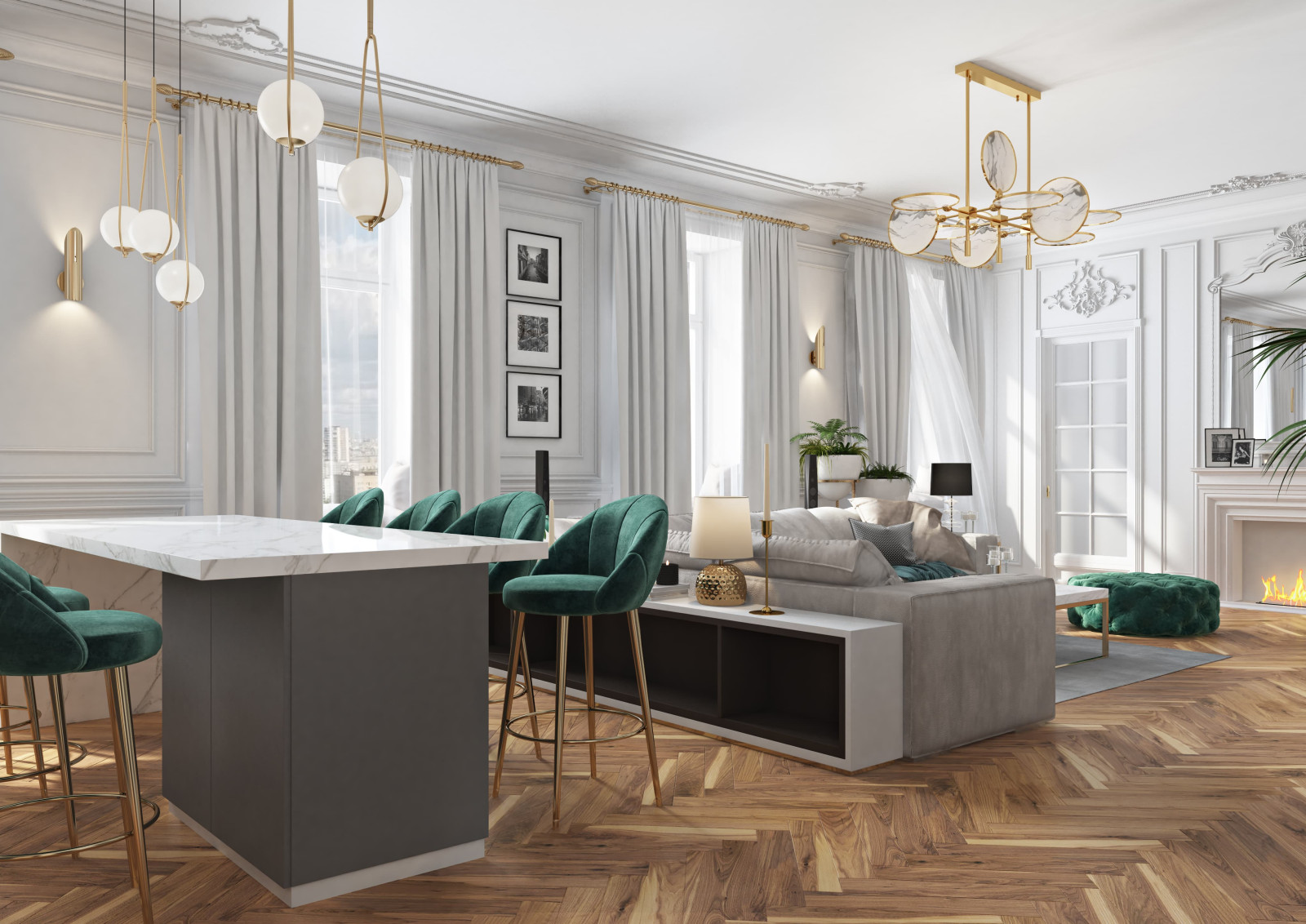 Дизайн и ремонт квартиры на Никитском бульваре — Воздушный замок