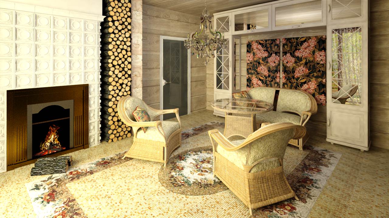 3Д проект бани