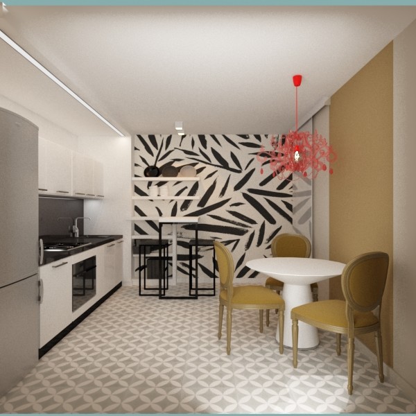 Проект однокомнатной квартирки "Костюм самурая"