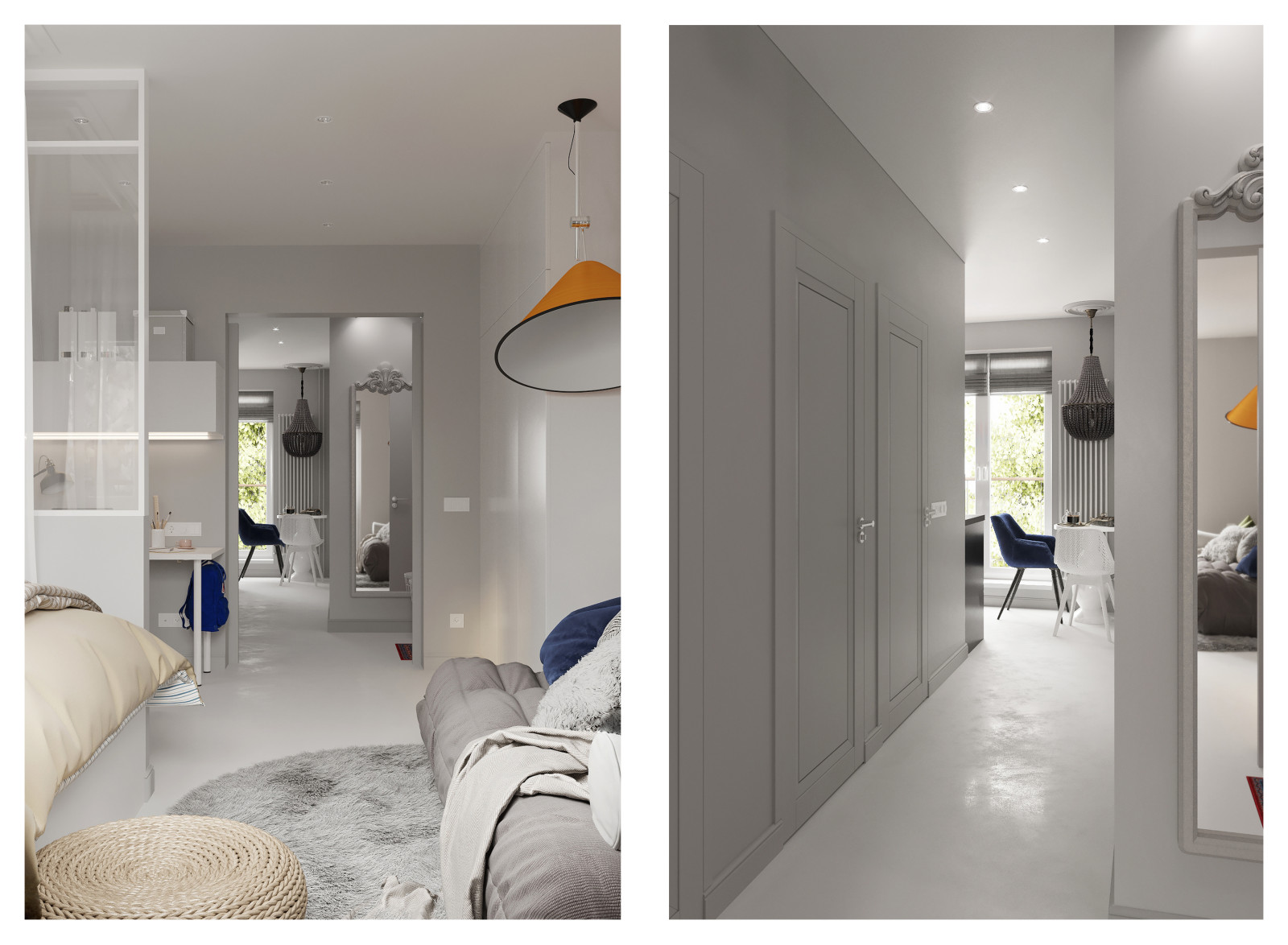 Обложка проекта: Светлая квартира в панельном доме для молодой девушки