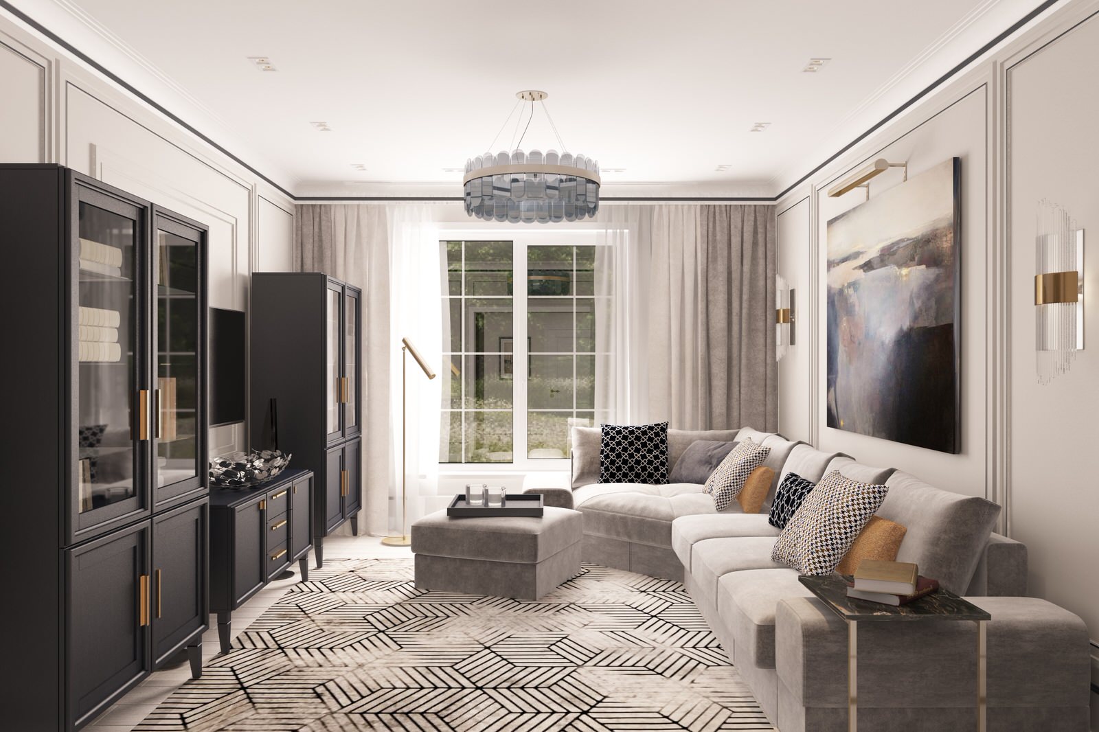 Обложка проекта: Гостиная в частном доме