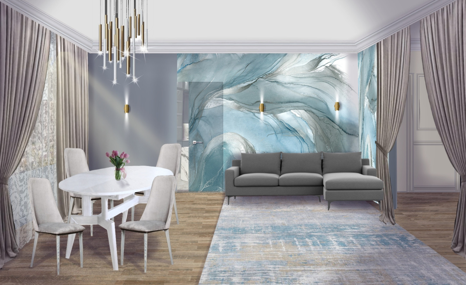 Проект интерьера квартиры ЖК Макаровский