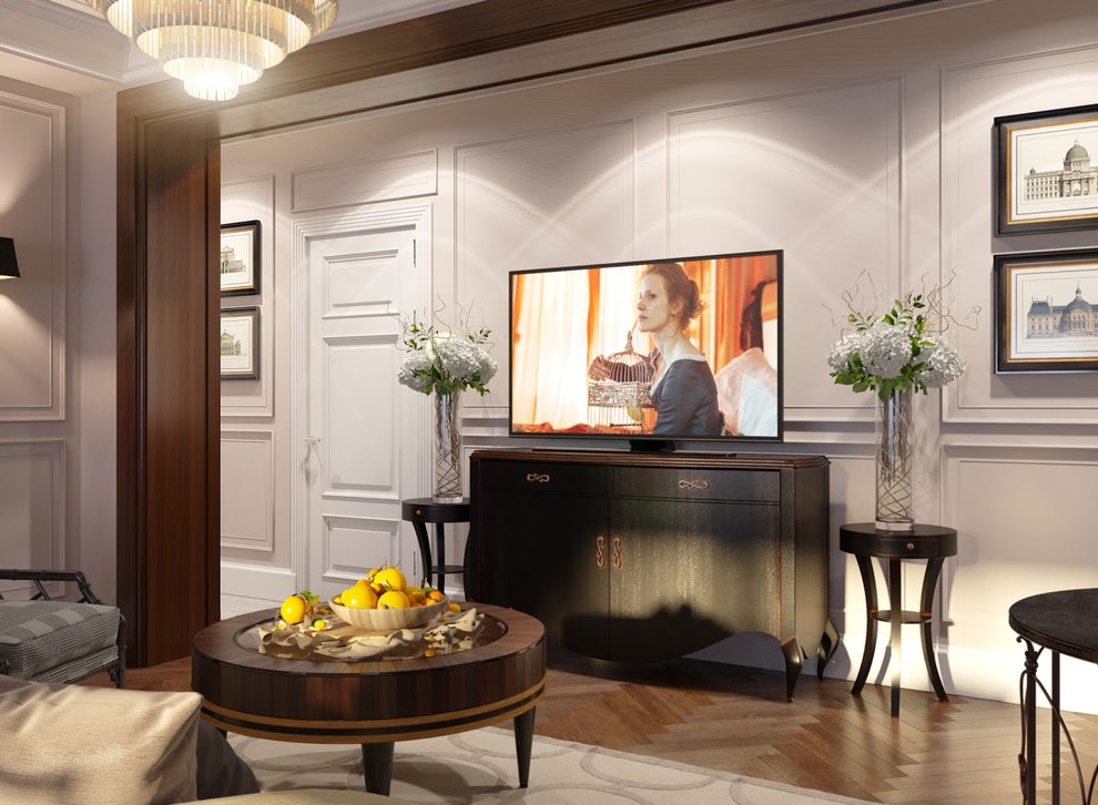 Project of Interiors at private flat at Molodogvardeyskaya Street, Moscow