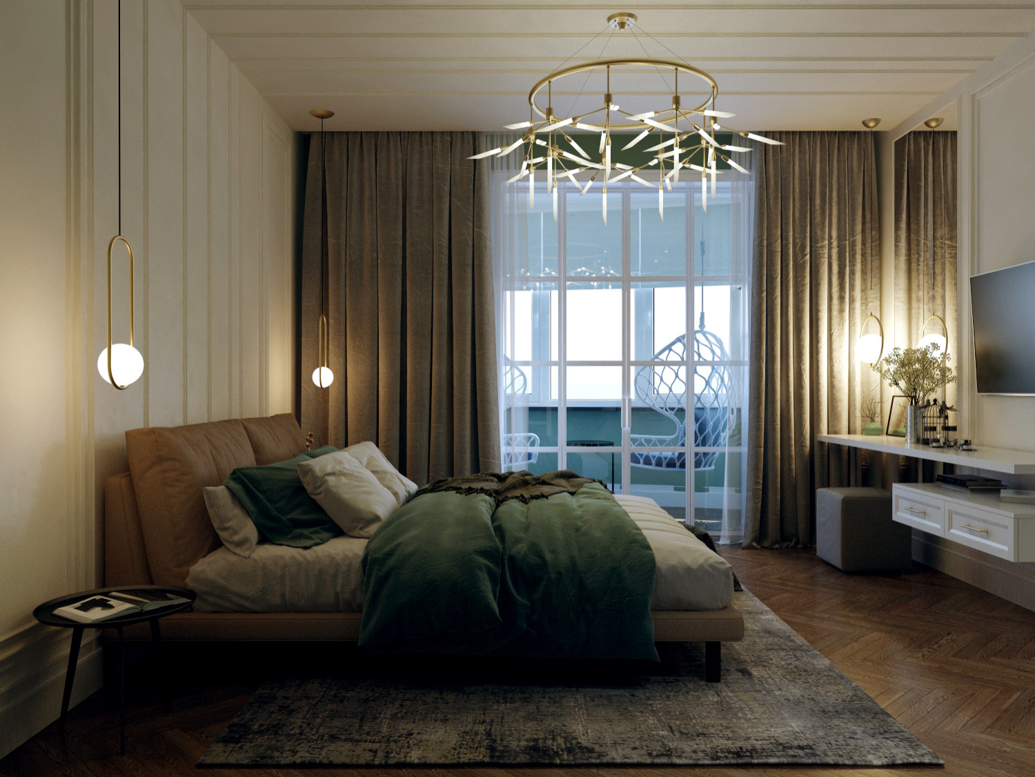 Обложка проекта: 1901 - современная спальня