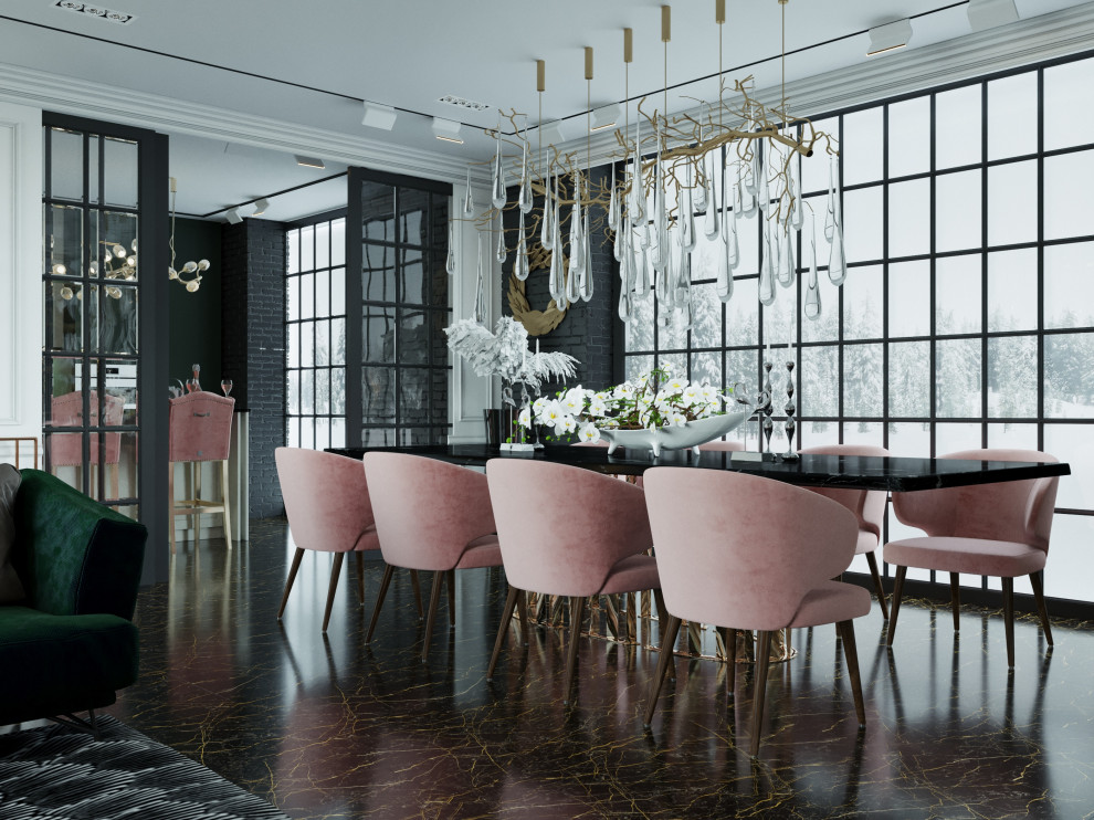 Дизайн столовой в загородном доме. г. Тула