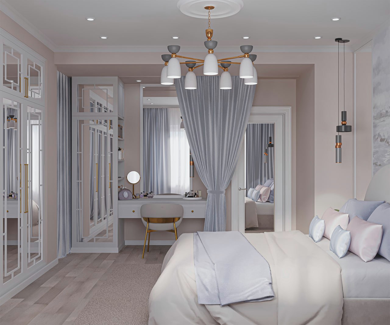 Мягкий интерьер  с деталями.