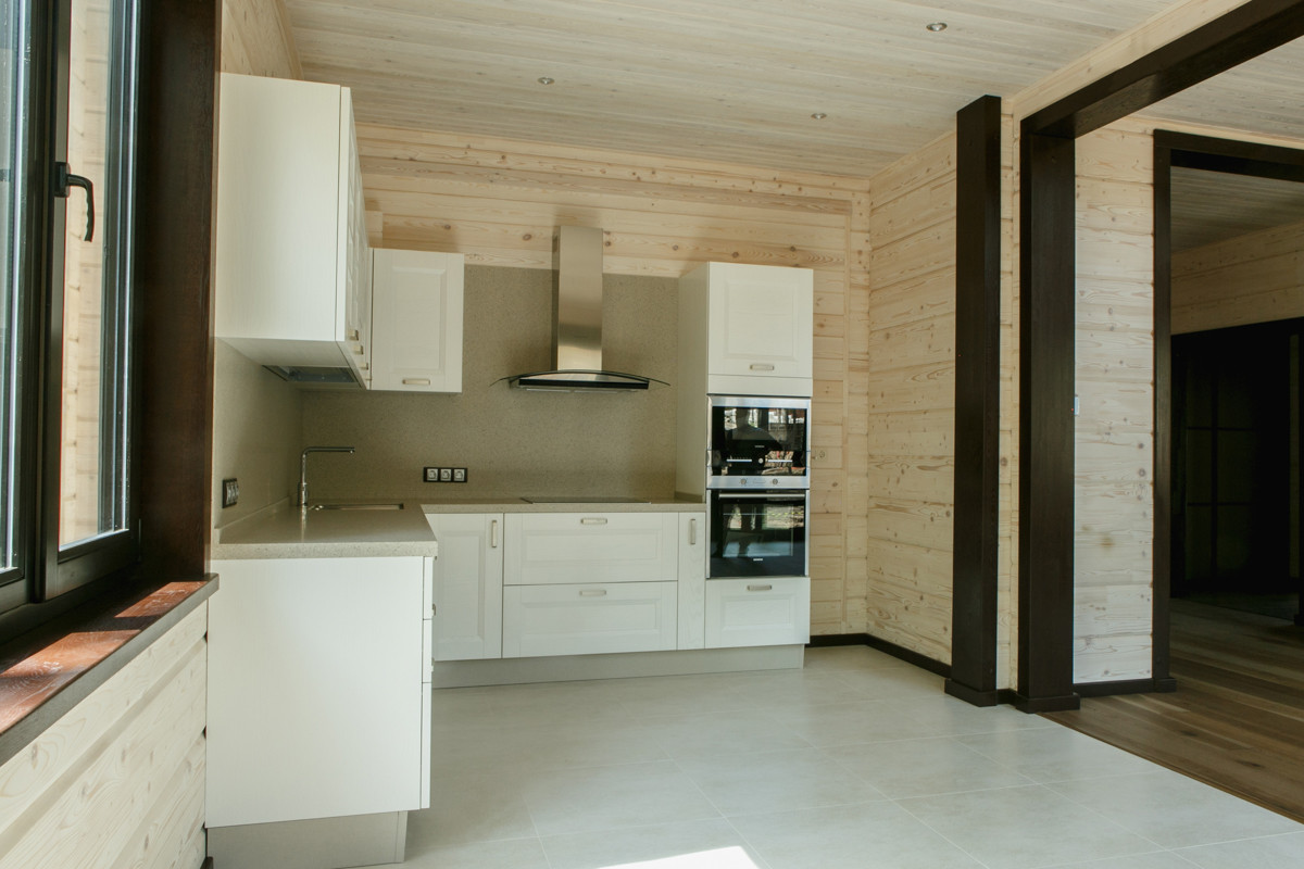 Интерьер дома из клееного бруса