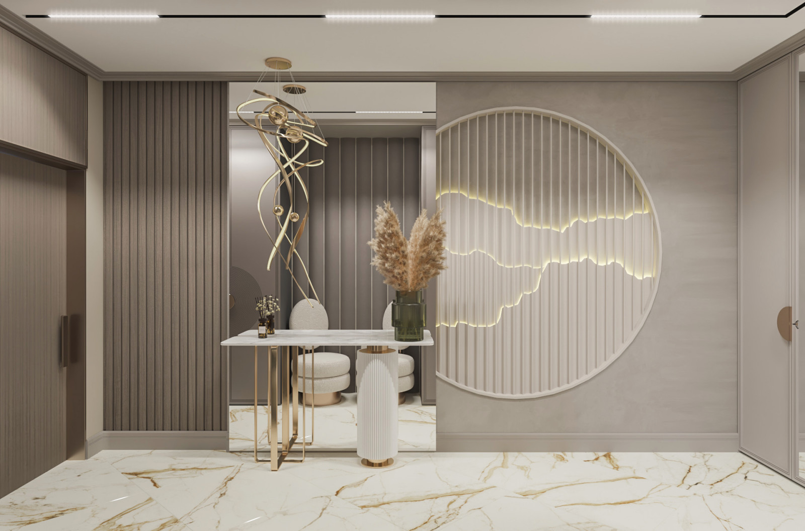 ДИЗАЙН ИНТЕРЬЕРА КВАРТИРЫ В ЖК ДОЛИНА СЕТУНЬ, 133 КВ.М.