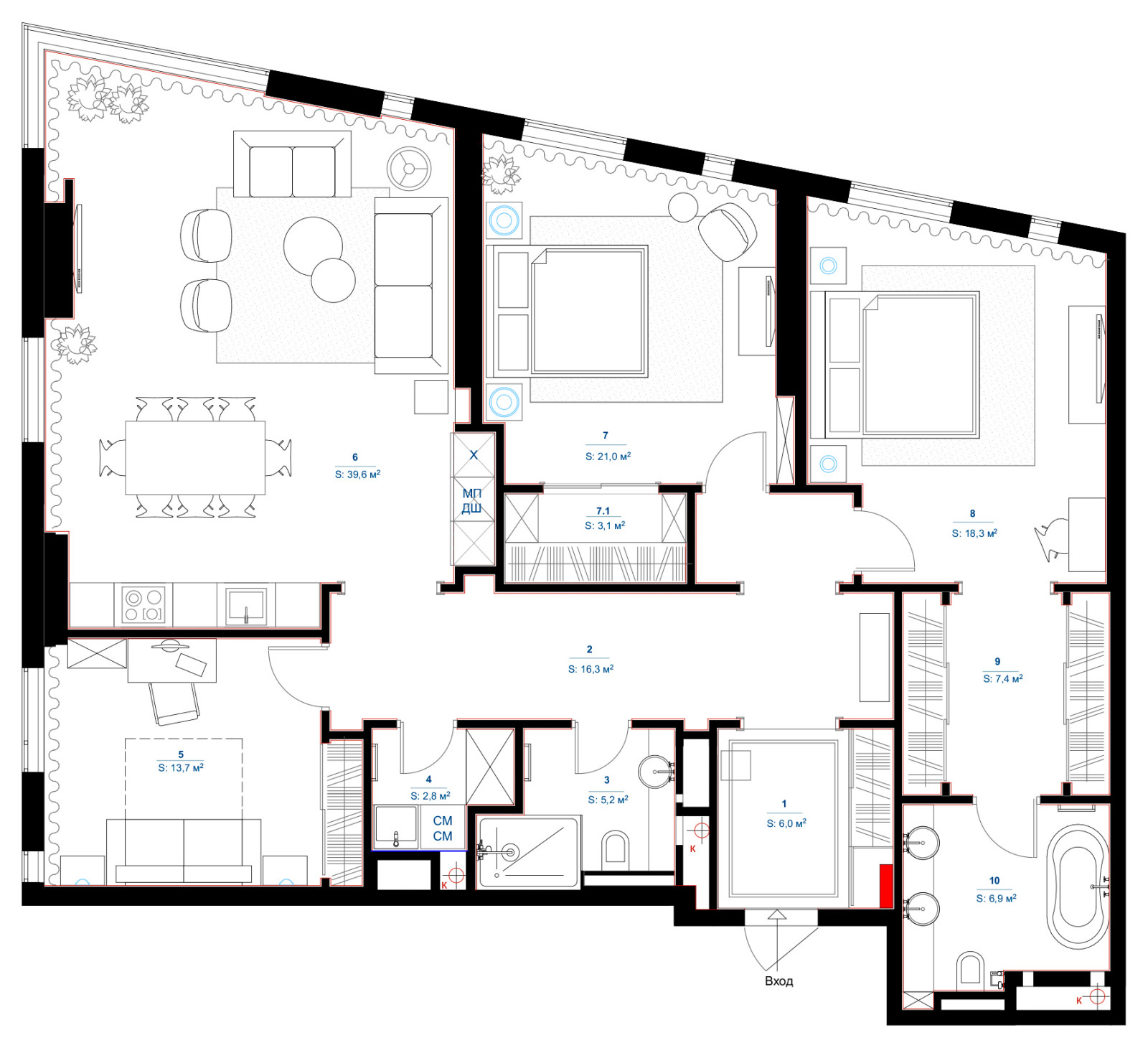 Обложка проекта: Квартира 140 кв.м.