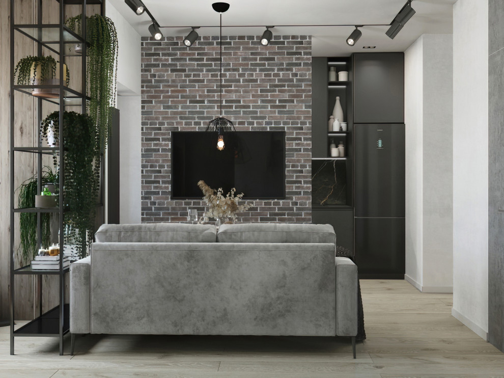 Квартира в современном стиле с элементами лофта