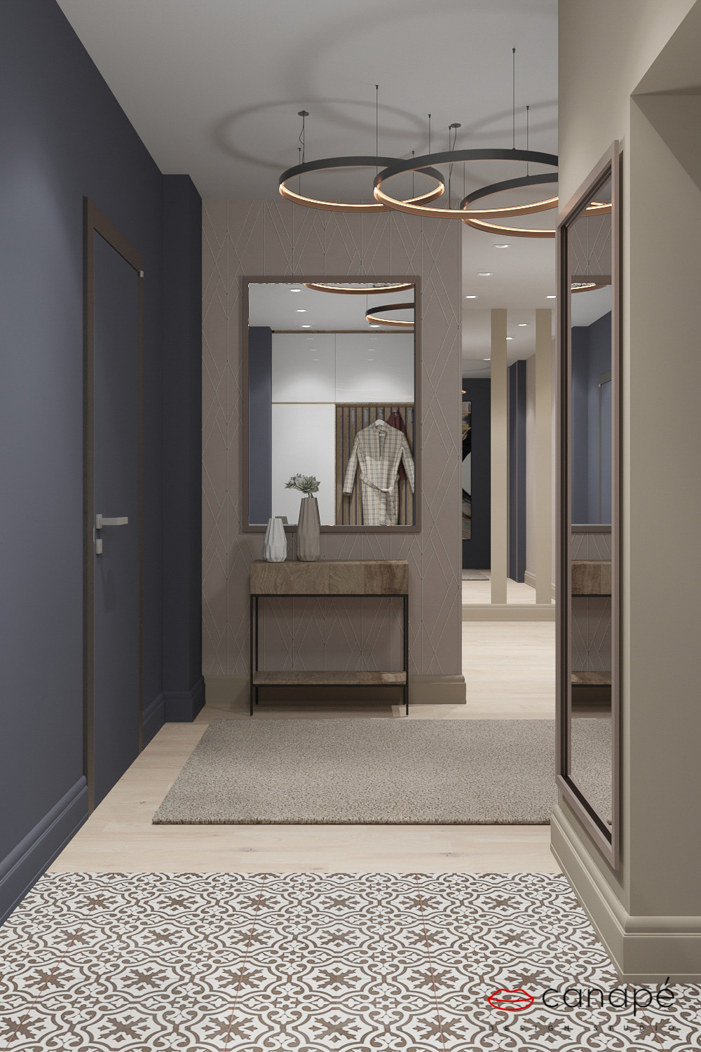 Нюансы синего и горчица