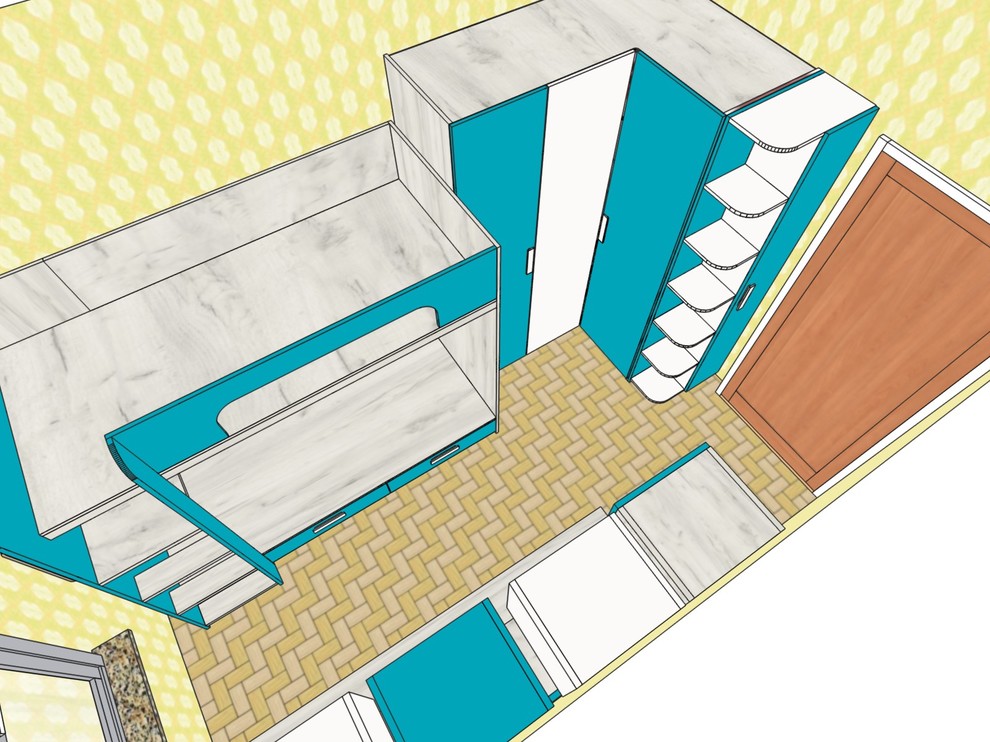 Как в пространстве 9м2 поселить двух  мальчишек -школьников
