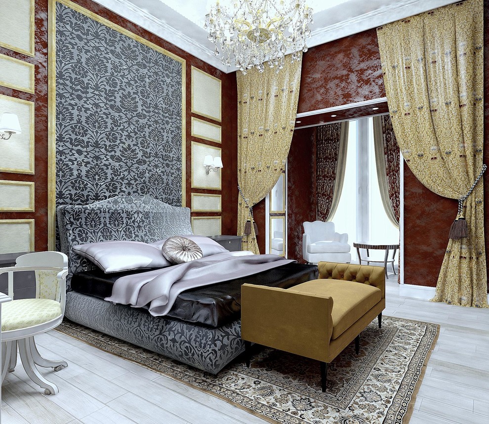 Дизайн-проект частного пентхауса - спальня (Сургут)