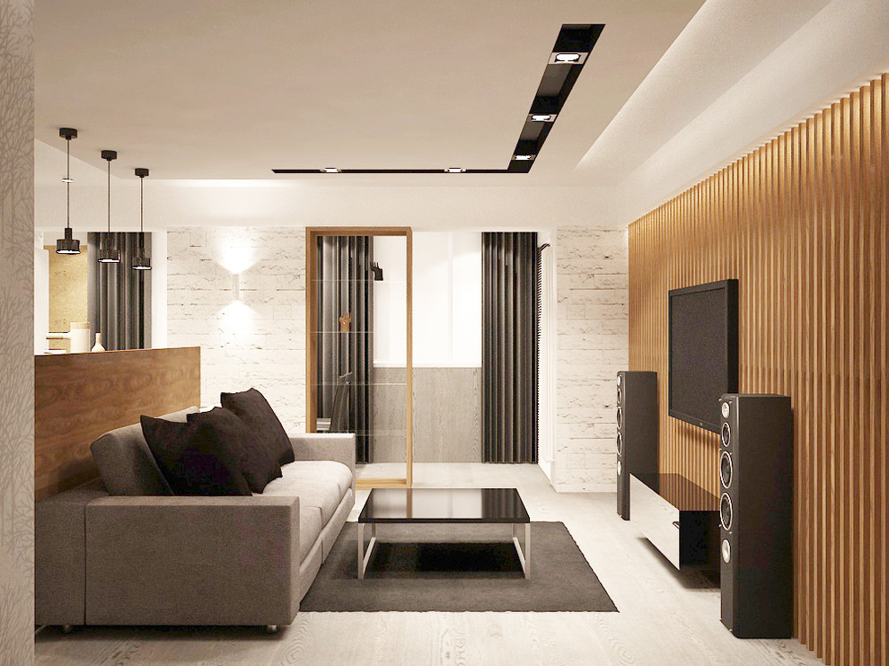 Черный, серый и дерево