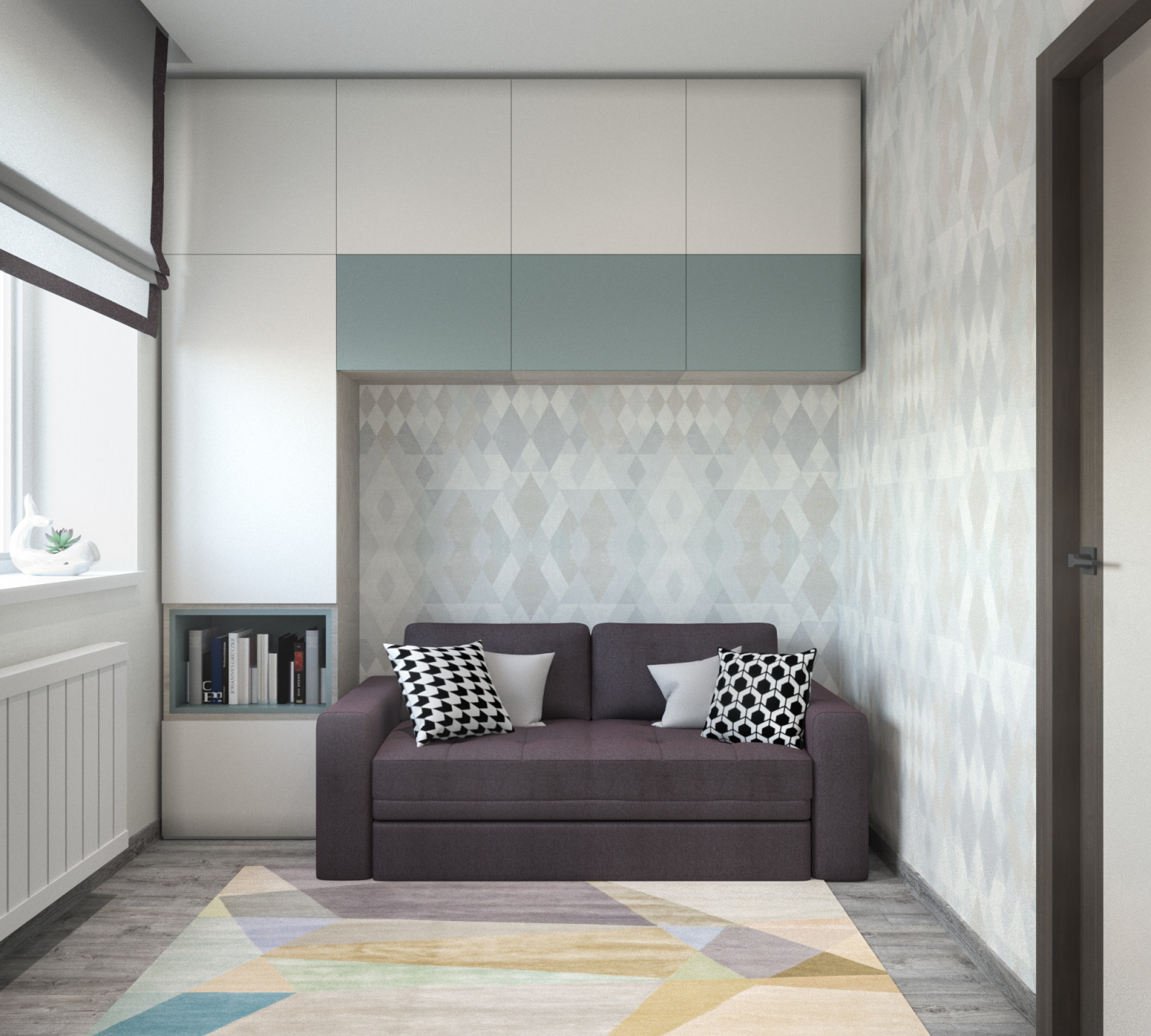 Дизайн-проект. Из 2-шки в 3-шку.  ЖК "Левобережный". Тула. 2018 г.