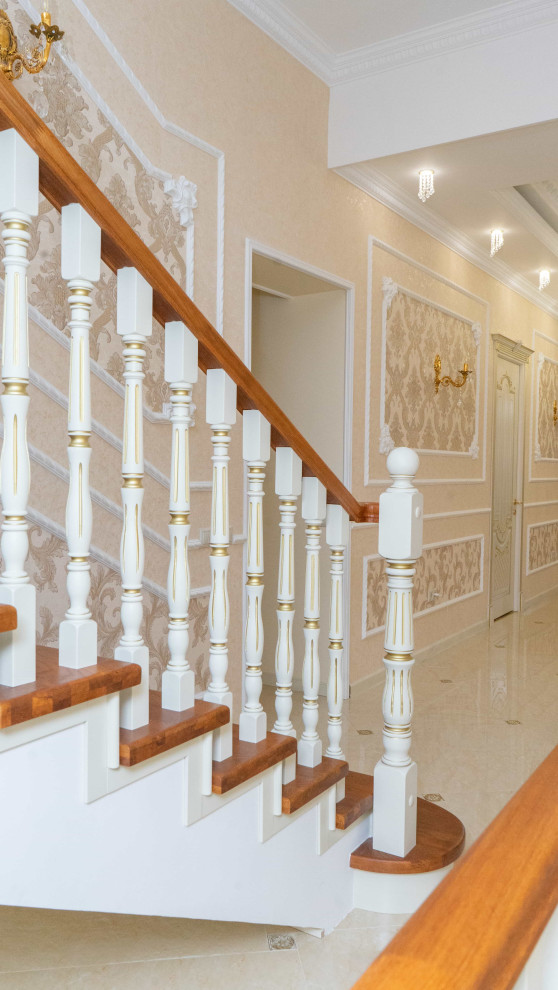 Проект 3 - Облицовка монолитной лестницы дубом на заказ