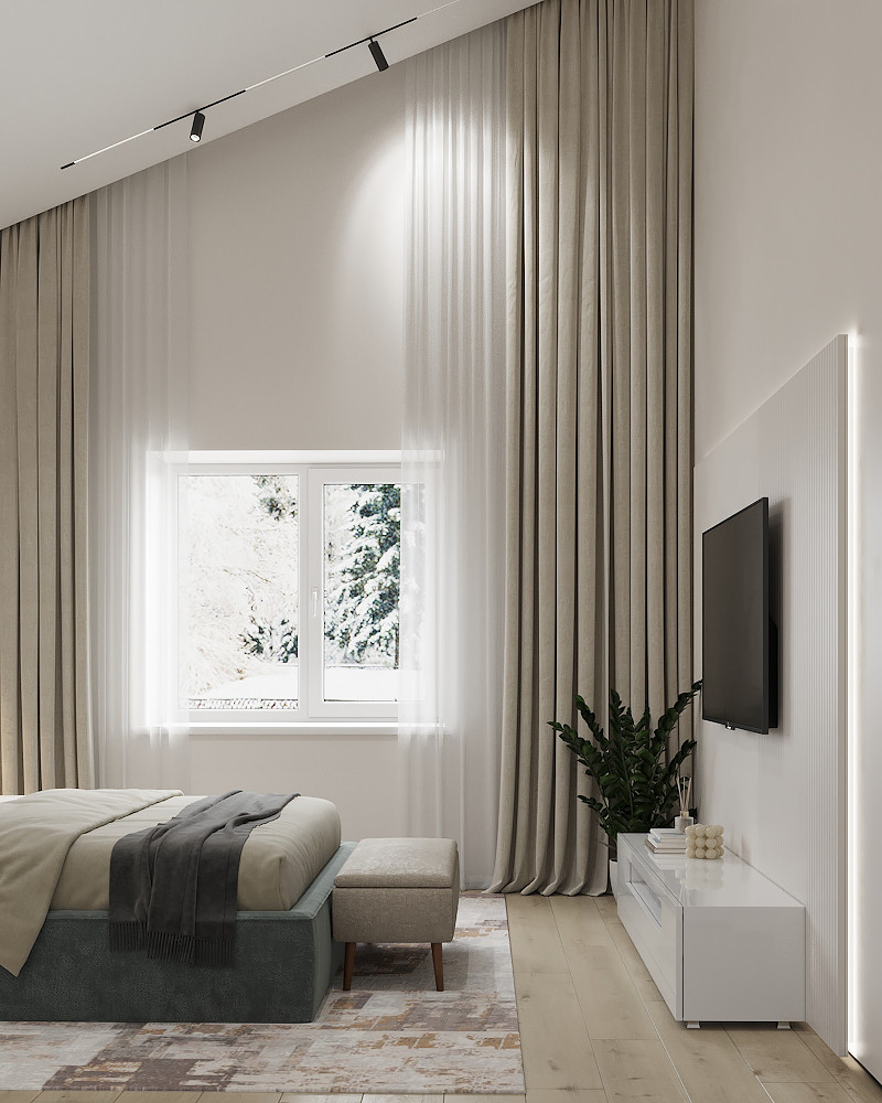 Дом для семьи в стиле минимализм 125 м². Посёлок Костюнино