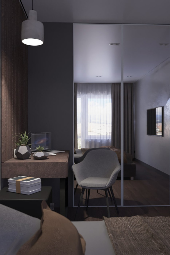 Спальня с рабочей зоной для фрилансера S - 15 м2