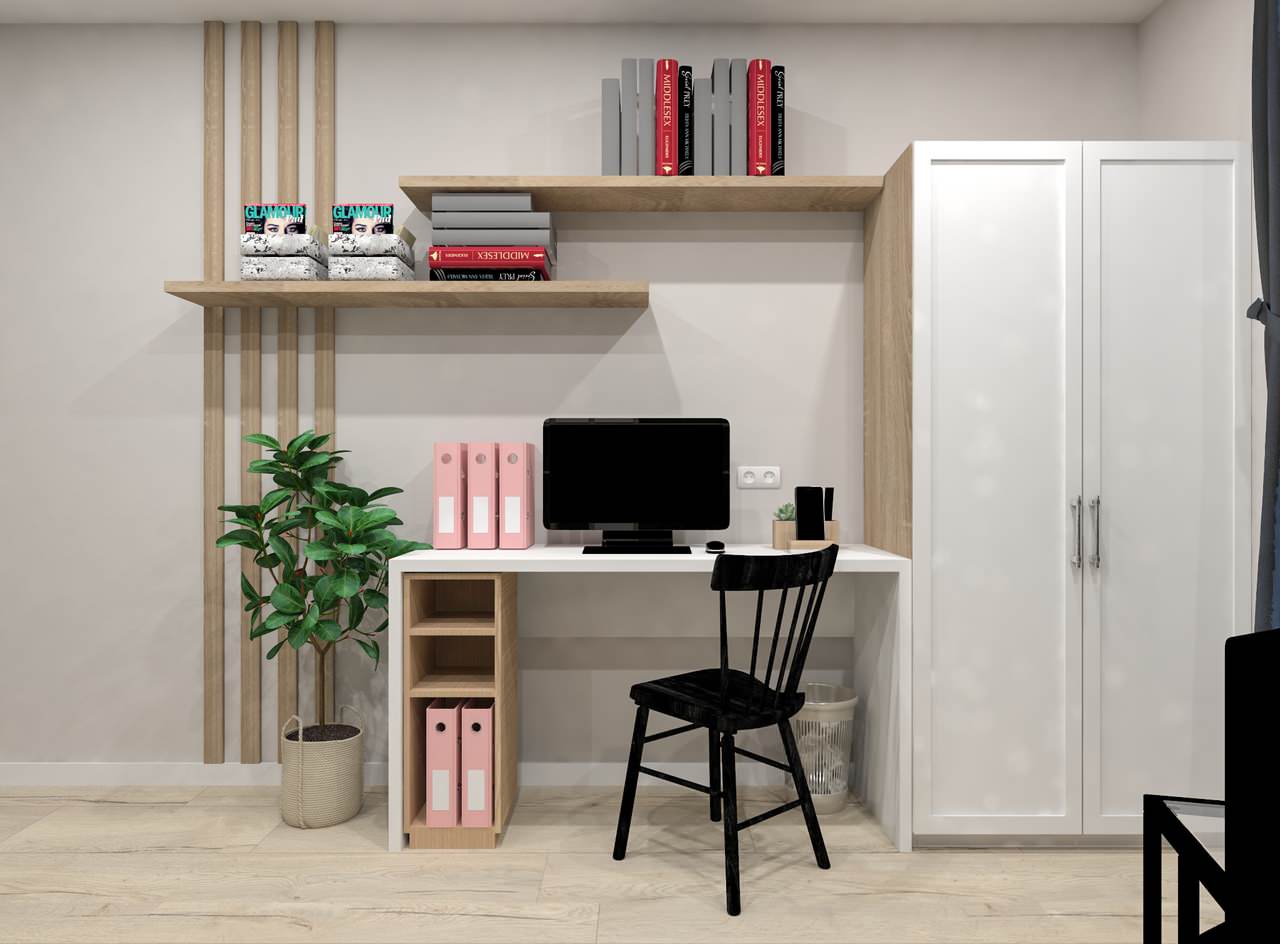 Обложка проекта: Визуализация кабинетной зоны из проекта