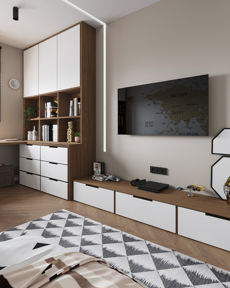 Квартира  с зелёными акцентами