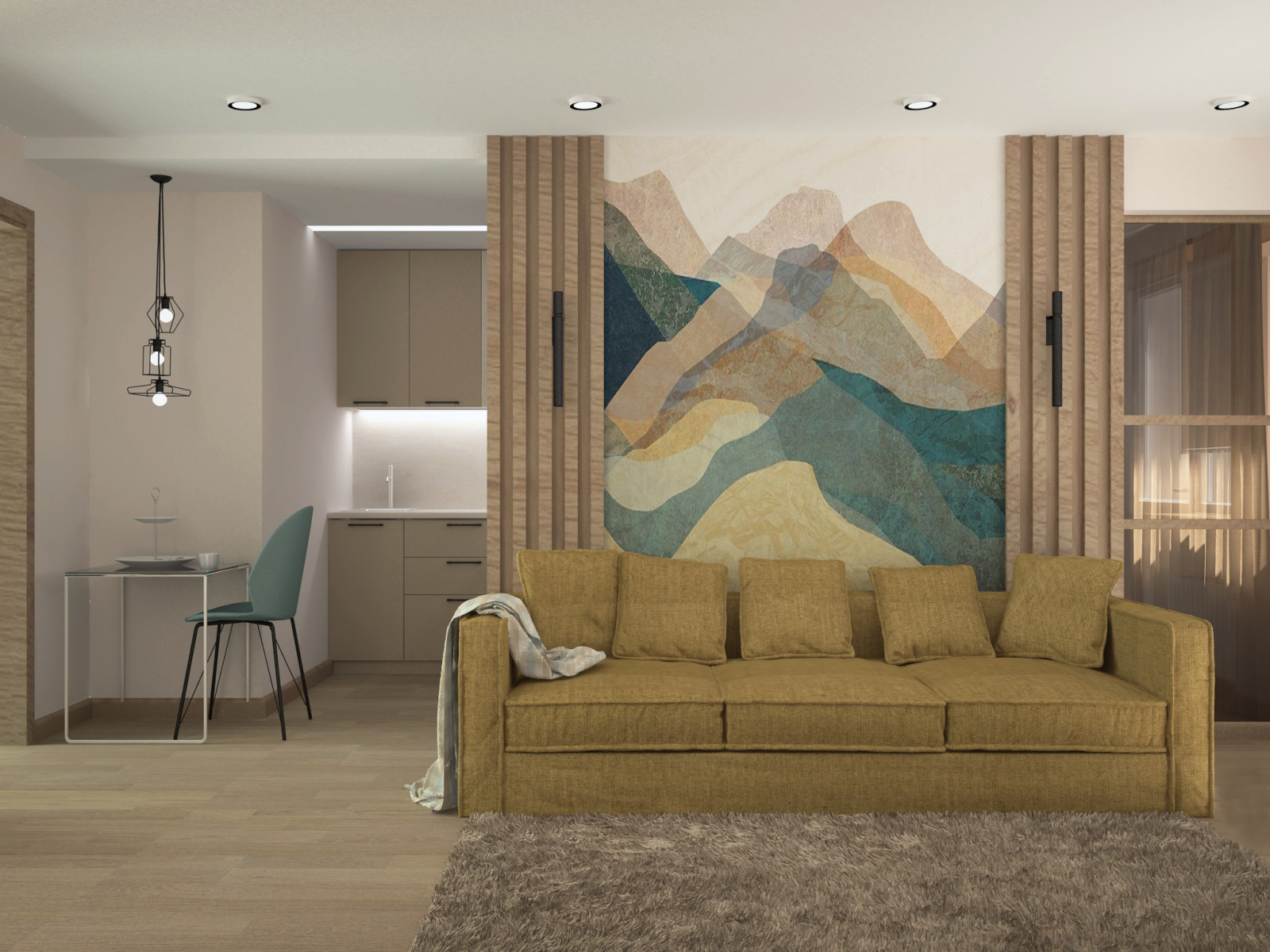 Обложка проекта: Однокомнатная квартира для девушки