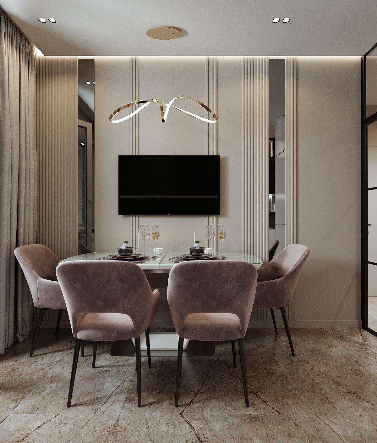 Камень и воздух. Квартира для современной девушки.